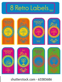 set of decorative vintage labels