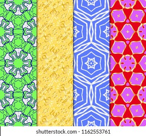 Set of Decorative wallpaper for interior design. line texture for wallpaper, packaging, banners, textile fashion fabric print, invitation cards. Seamless vector illustration.