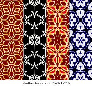Set of Decorative wallpaper for interior design. line texture for wallpaper, packaging, banners, textile fashion fabric print, invitation cards. Seamless vector illustration.