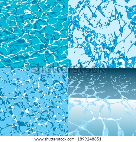 set of deep water textures for templates or background 