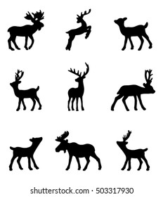 Set of deer