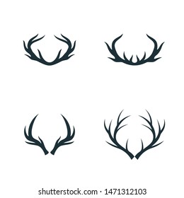 Set of Deer Head logo design template vector. Luxury Deer Hunt logo vector template