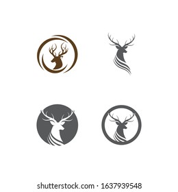 Set Deer icon Vector Illustration design Logo template
