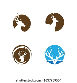 Set Deer icon Vector Illustration design Logo template
