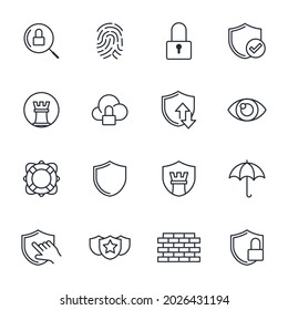 set of Defense elements symbol template for graphic and web design collection logo vector illustration