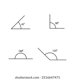 definir o design da ilustração do ícone de ângulo do grau