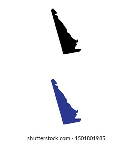 a set of Delaware state map icons