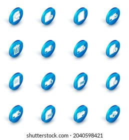 Set Delete file document, Document, folder and check mark, Trash can, Folder lock, Unknown and  icon. Vector