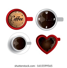 set of delicious coffee icons vector illustration design