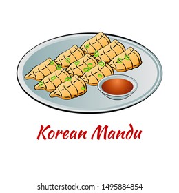 Set of delicious and famous food of Korean in colorful gradient design icon,vector illustration
