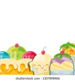 set of delicious ice cream