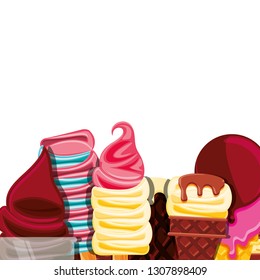 set of delicious ice cream
