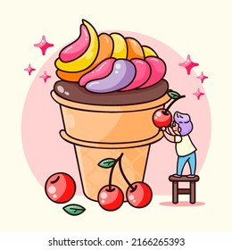 Set of delicious sweets and desserts. Sweet collection of tasty decorated desserts and candies 