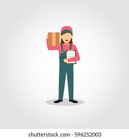 Set of Delivery Character Design Vector