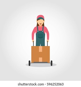 Set of Delivery Character Design Vector