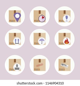set delivery design shipping icon.vector illustration