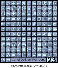 Set of delivery flat icons for Web and Mobile Applications