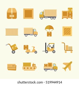 Set of Delivery icon design vector.