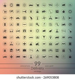 Set of delivery icons