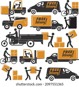 Set of Delivery icons. vector