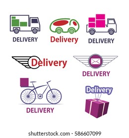 Set of delivery label - vector illustration