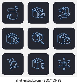 Set of Delivery logistics icon. shipping pack symbol template for graphic and web design collection logo vector illustration