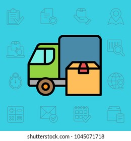 Set of delivery and logistics icons. Vector illustration
