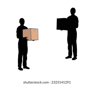 Juego de silueta de vectores. Ilustración vectorial.
