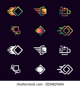 set of delivery and shipping Logo design. Vector illustration. for your business or company
