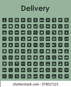 Set of delivery simple icons