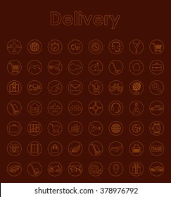 Set of delivery simple icons