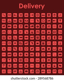 It is a set of delivery simple web icons