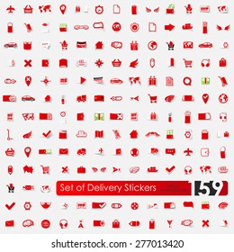 Set of delivery stickers