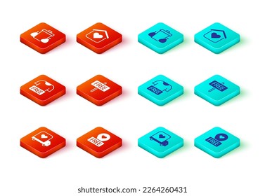 Set Delivery truck with heart, Location, Clothes donation, Free sign, Shelter for homeless and Trash can icon. Vector