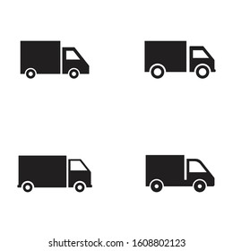 Set of Delivery Truck Icon Vector Design Logo Template