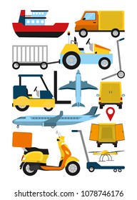 Set of delivery vehicles
