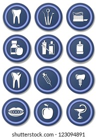 set of dental icon