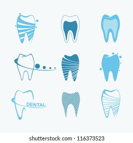 Set of dental icons