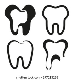 Set of dental icons