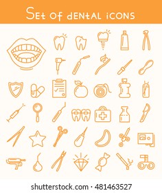 Set of dental icons