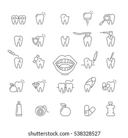 Set of dental icons