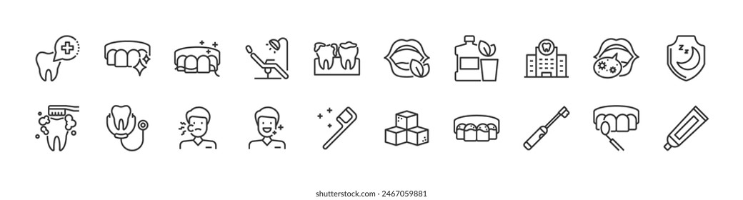 set of dental icons, dentist, tooth, teeth, 