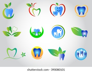 Set dental logo 