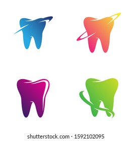 Set of Dental Logo Design Concept Vector Template. Creative Icon Symbol