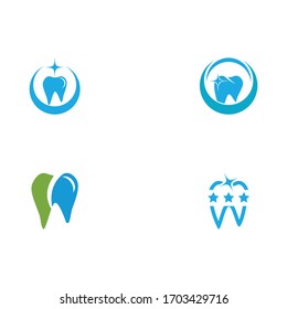 Establecer el logotipo dental Plantilla de ilustración vectorial Icono de diseño 