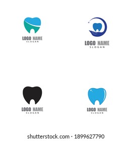 Set Dental logo Template vector illustration icon design