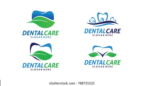 Set of Dental logo Template vector illustration icon design