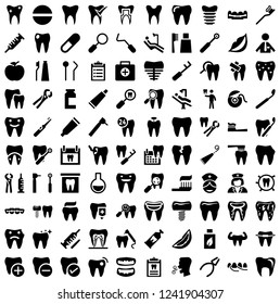 Set of dental related Solid icons