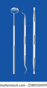 Set of dental tool vector illustration