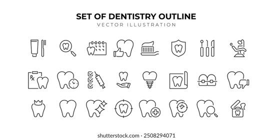 Set of Dentistry Vector icons